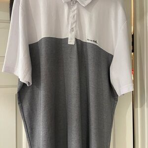 White and Gray Travis Matthew XXL Polo Shirt
